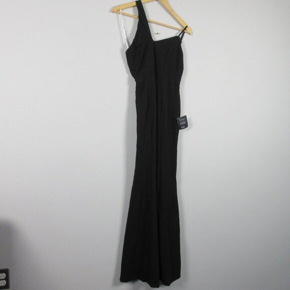 Lulus One Shoulder Mermaid Maxi Dress S Black Evening Gown Party Luxury Prom 616 - Picture 1 of 14